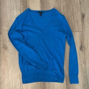 Jcrew Cashmere Women's Blue V-Neck Sweater